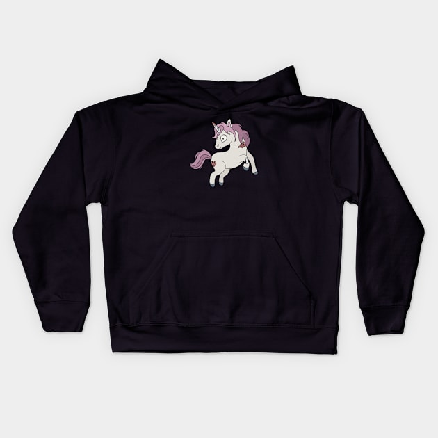 Zombie Unicorn Doodle // Funny Halloween Zombie Animal Kids Hoodie by SLAG_Creative